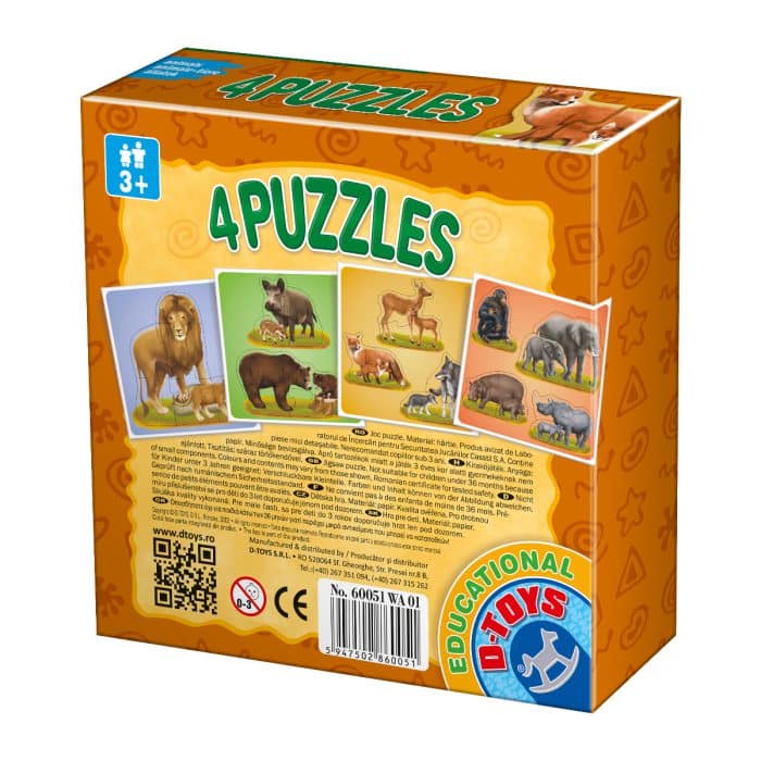 4 Puzzles - Animale Sălbatice-25052