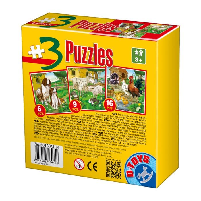 3 Puzzles - Animale Domestice - 1-24741