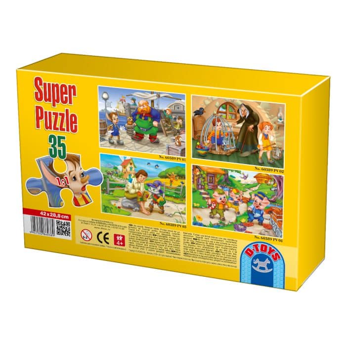 Super Puzzle copii 35 piese - Basme - Motanul Încălțat-25042
