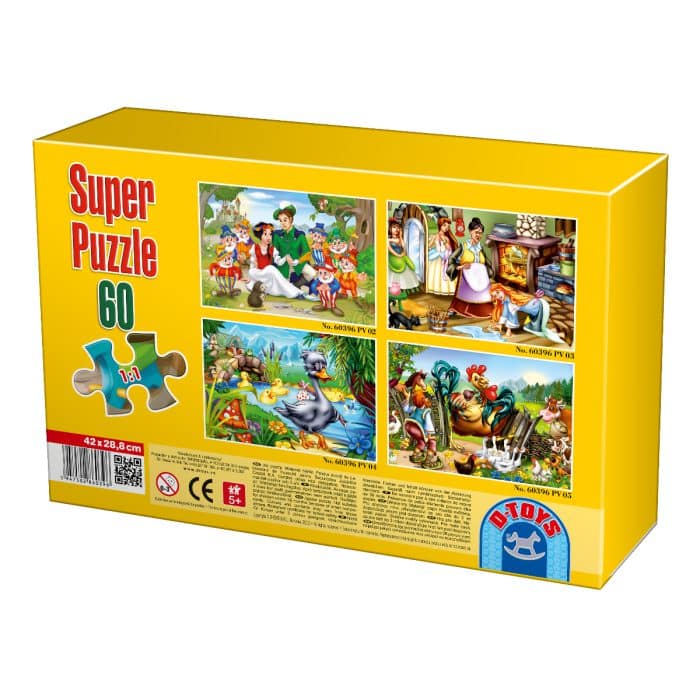 Super Puzzle copii 60 piese - Basme - Rățușca cea urâtă-25198