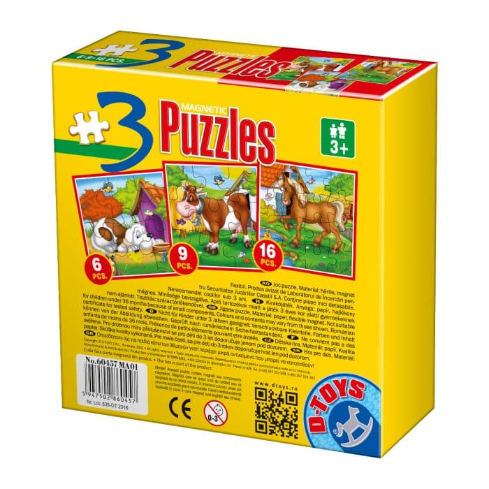 3 Puzzles - Magnetic - Animale-24747