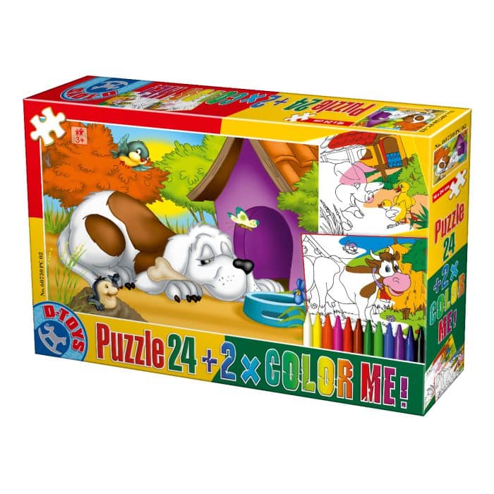 Puzzle Animale - Color Me - 24 Piese - 2-0