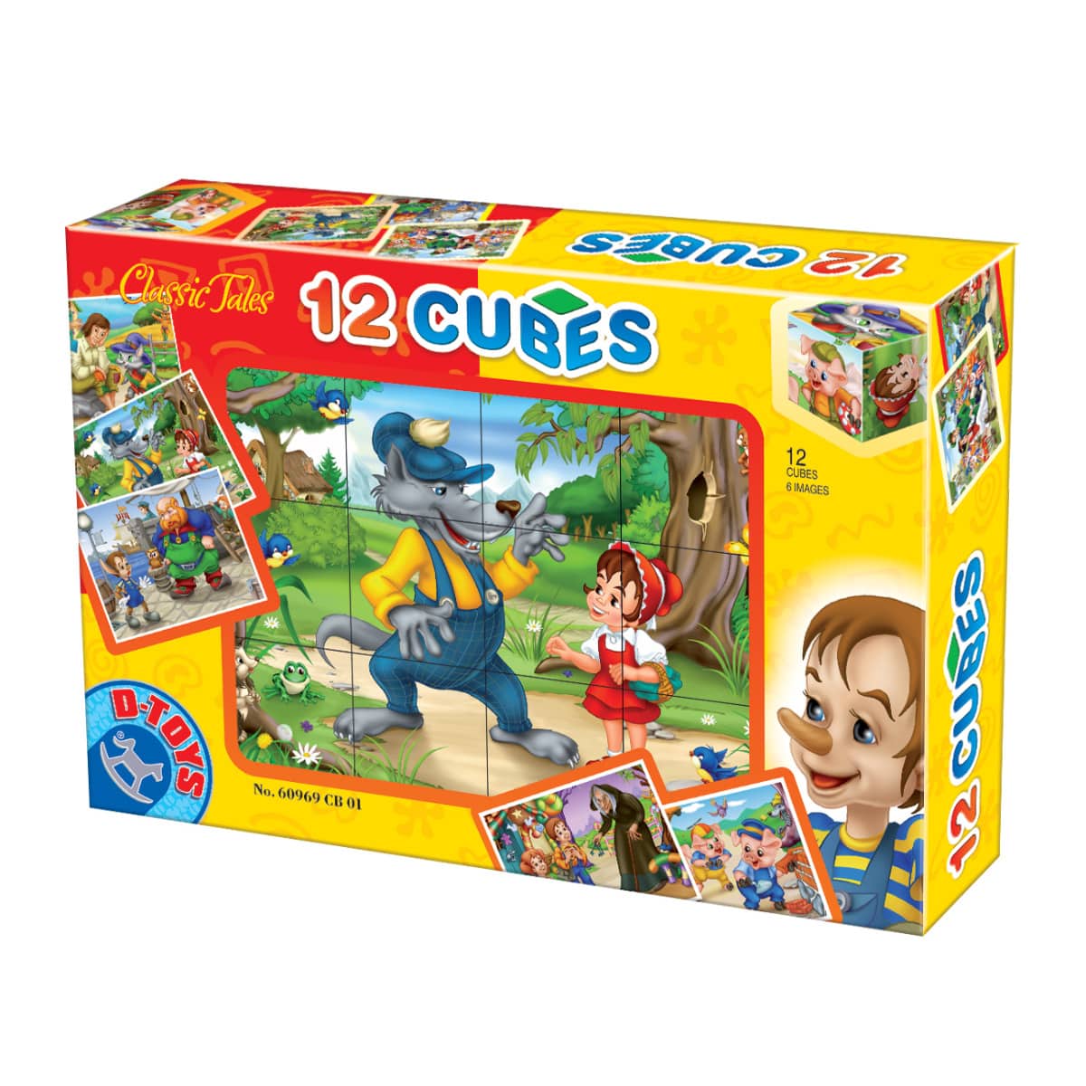 Cuburi puzzle - Scene din basme - 12 piese
