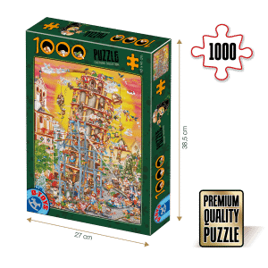 Puzzle adulți 1000 piese Cartoon Collection - Turnul din Pisa -0