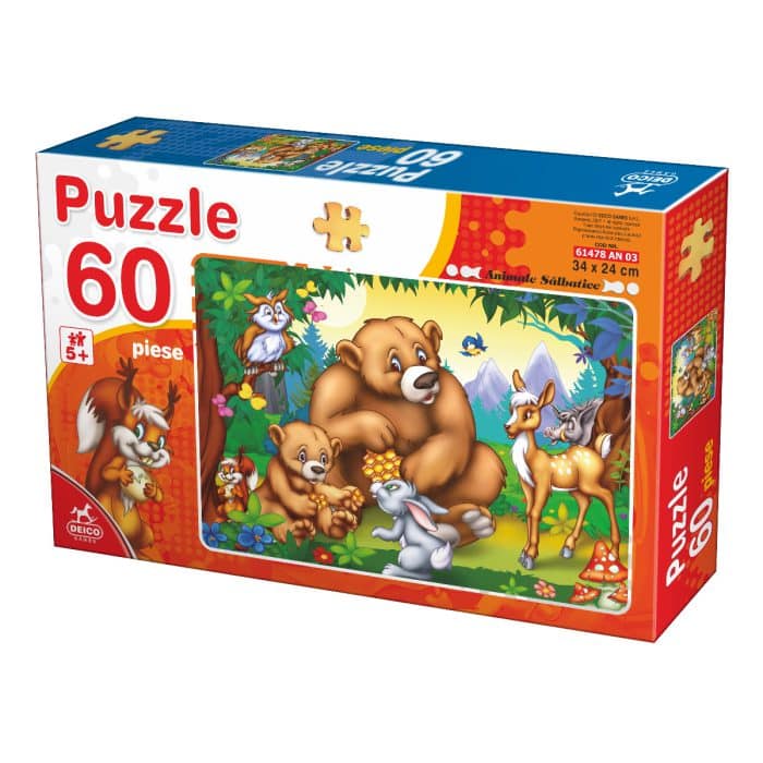 Puzzle - Animale - 60 Piese - 3-0