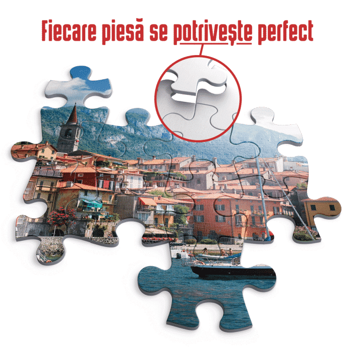 Puzzle adulți 1000 piese Peisaje de zi - Lacul Como, Italia-35518