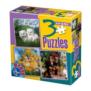 3 Puzzles - Foto - Animale Domestice - 1-0