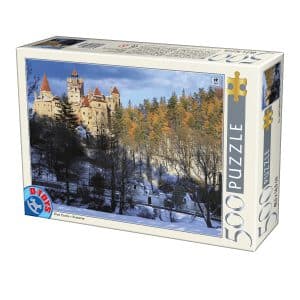 Puzzle - Castelul Bran - Iarna - 500 Piese-0