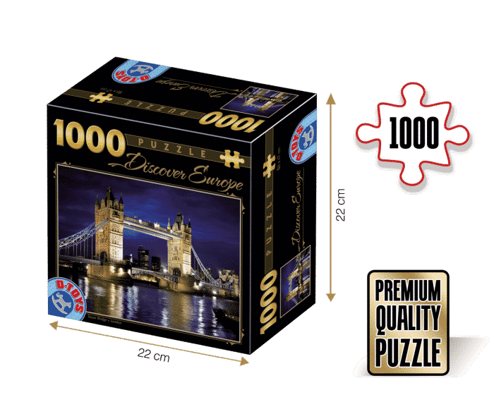 Puzzle adulți 1000 piese Discover Europe - Tower Bridge-0