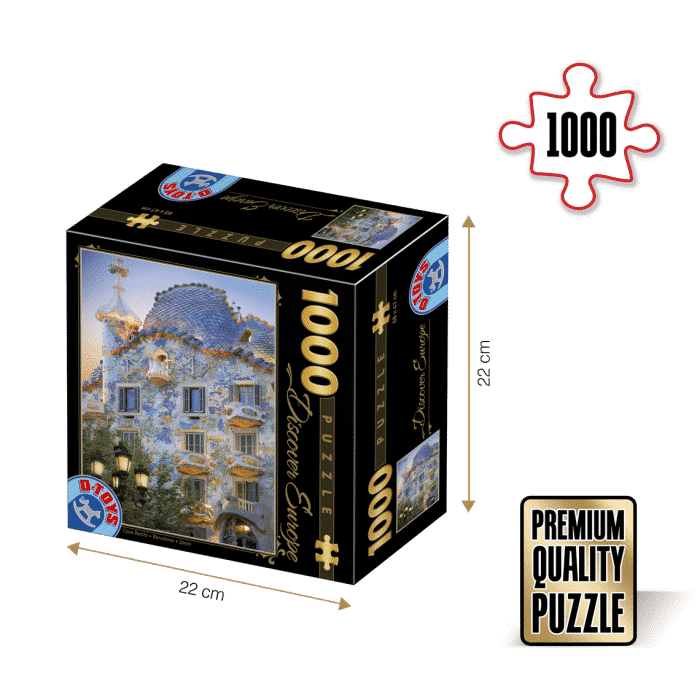 Puzzle adulți 1000 piese Discover Europe - Casa Batlló, Barcelona-0