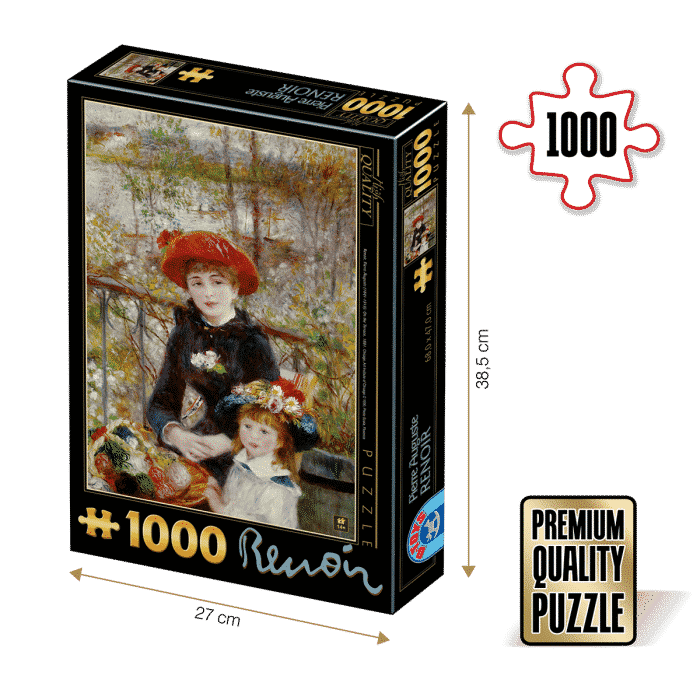 Puzzle adulti 1000 piese Pierre-Auguste Renoir - Two Sisters (On the Terrace)-0
