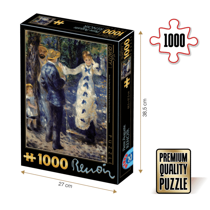 Puzzle adulti 1000 piese Pierre-Auguste Renoir - The Swing/Leaganul-0
