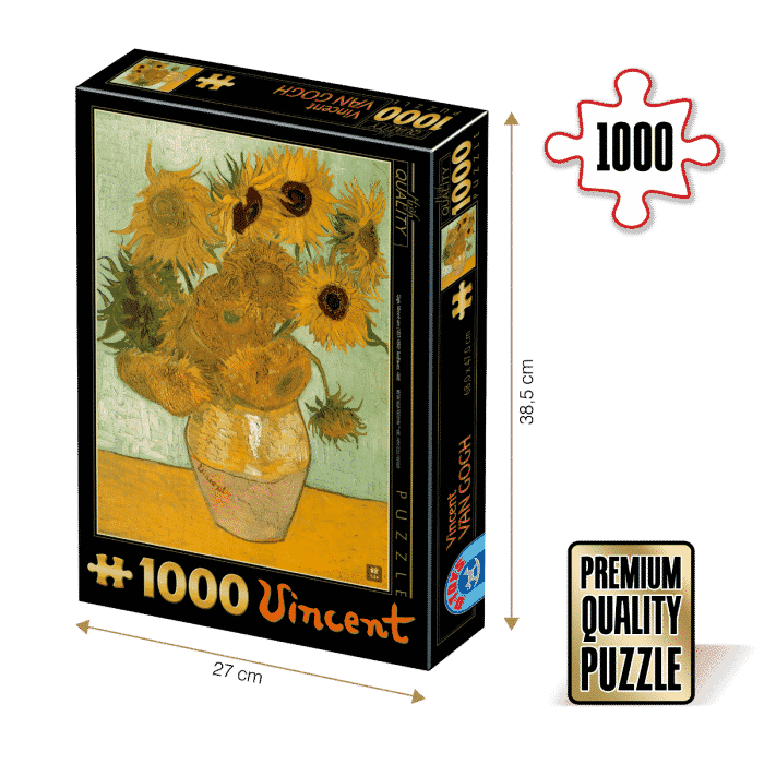 Puzzle adulți Vincent van Gogh - Sunflowers/Floarea-soarelui - 1000 Piese-0