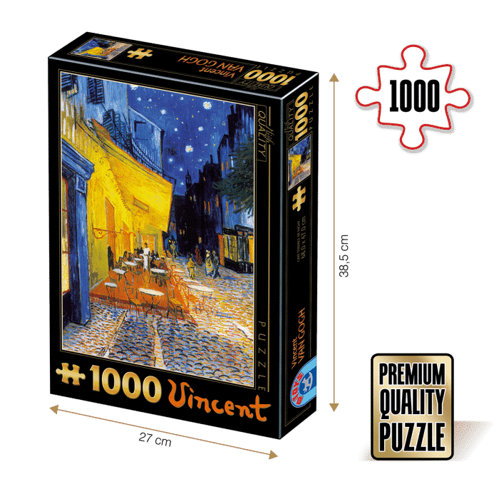 Puzzle adulti 1000 piese Vincent van Gogh - Café Terrace at Night -0
