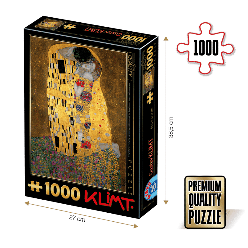 Puzzle adulti 1000 piese Gustav Klimt - The Kiss/Sarutul -0