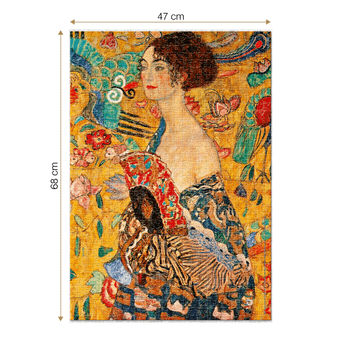 Puzzle adulti 1000 piese Gustav Klimt - Lady with a Fan -34529