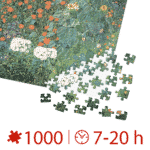 Puzzle adulți 1000 piese Gustav Klimt - Farm Garden with Sunflowers -34722