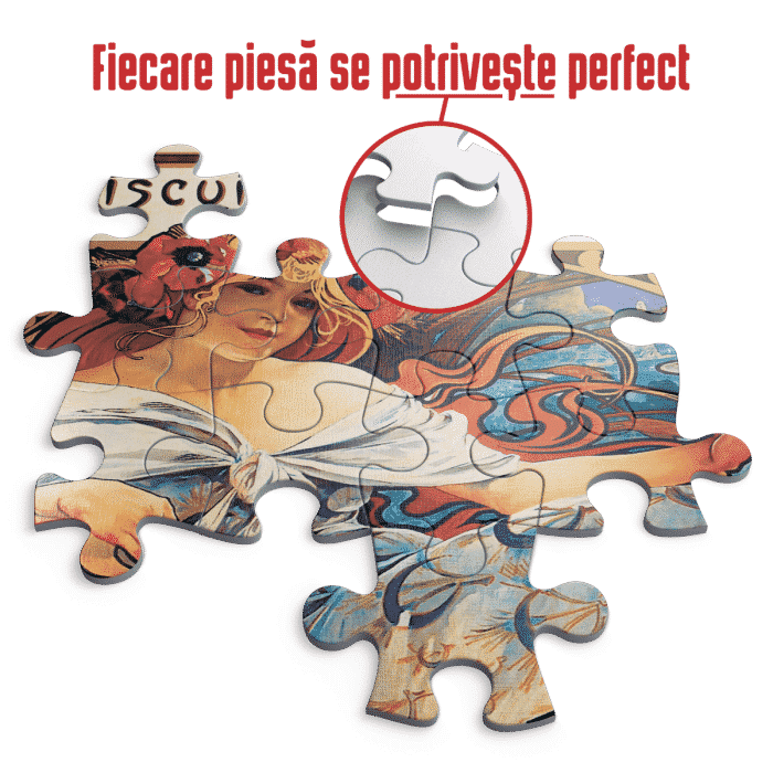 Puzzle adulți Alphonse Mucha - Biscuits Lefevre-Utile - 1000 Piese-34197