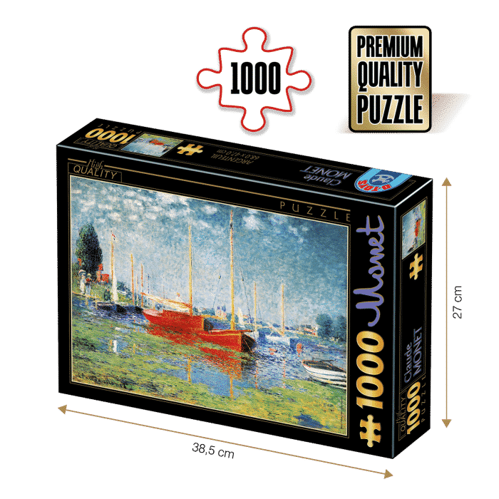 Puzzle adulti 1000 piese Claude Monet - Red Boats at Argenteuil-0