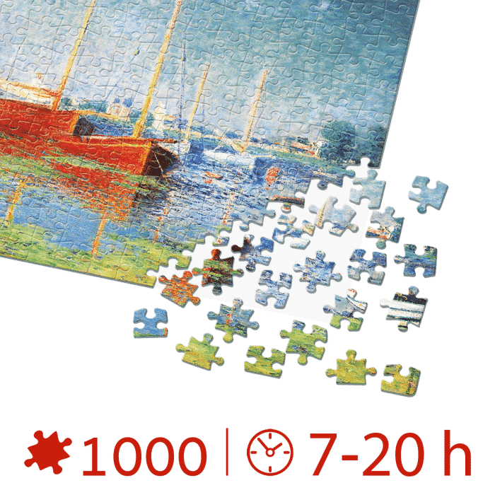 Puzzle adulti 1000 piese Claude Monet - Red Boats at Argenteuil-34877