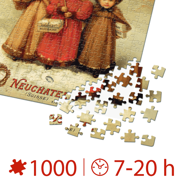 Puzzle adulți 1000 piese Vintage Posters - Chocolat Ph. Suchard-34931