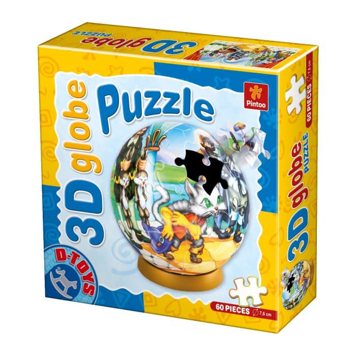 Puzzle Special Globe - Basme - Motanul încălțat-0