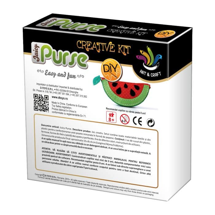Joc Creativ - Juicy Purse - Set creație poșetă pepene-26355
