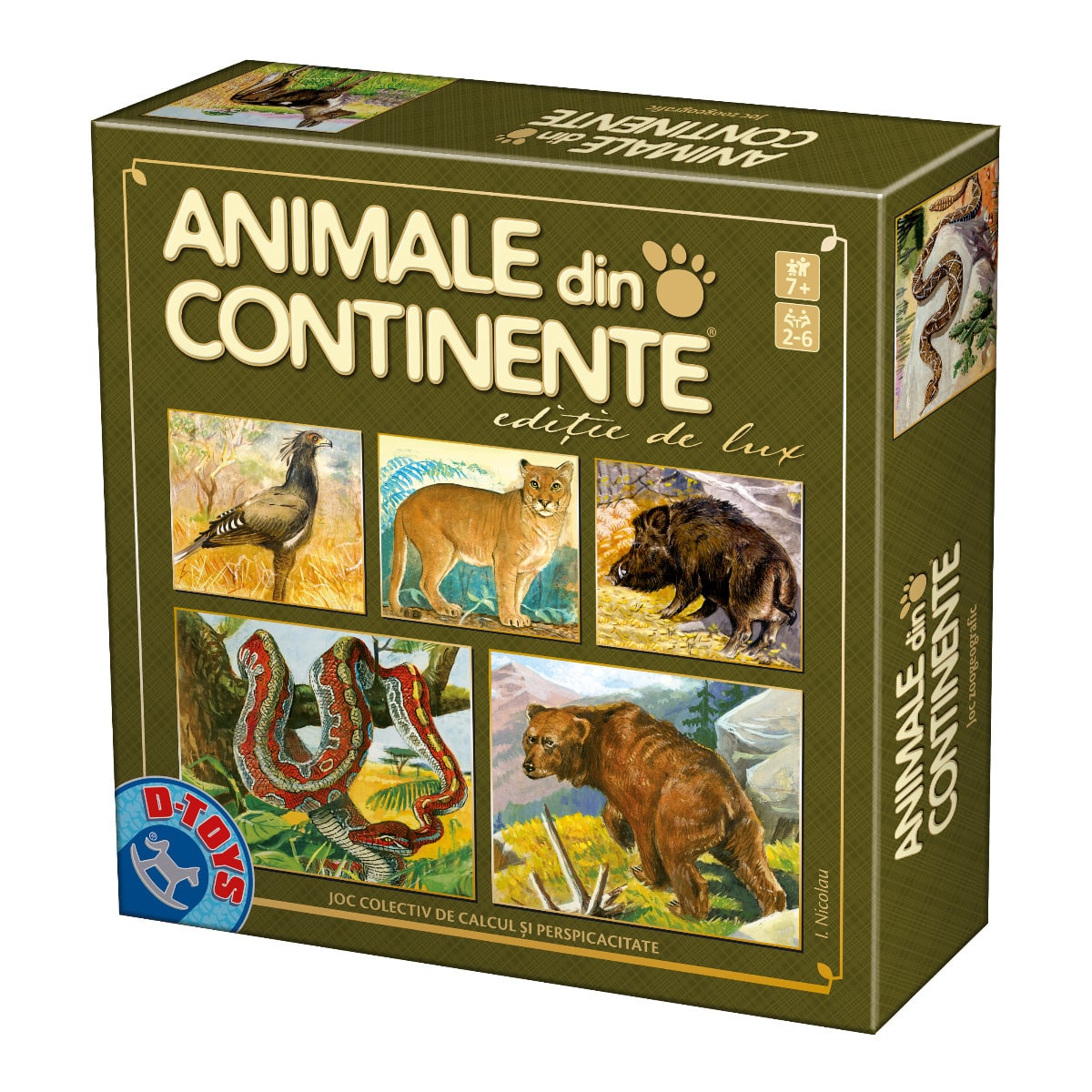 Joc Animale din continente, ediția de lux - Joc de cultură generală