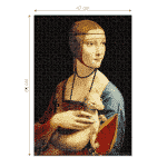 Puzzle adulti 1000 piese Lady with an Ermine/Dama cu hermină - 1000 Piese-34250
