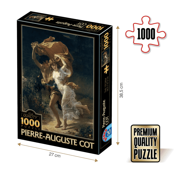 Puzzle adulti 1000 piese Pierre-Auguste Cot - The Storm/ Furtuna -0