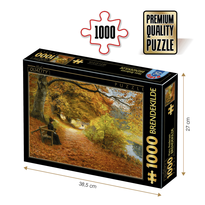 Puzzle adulti 1000 piese Hans Andersen Brendekilde - A Wooded Path in Autumn-0