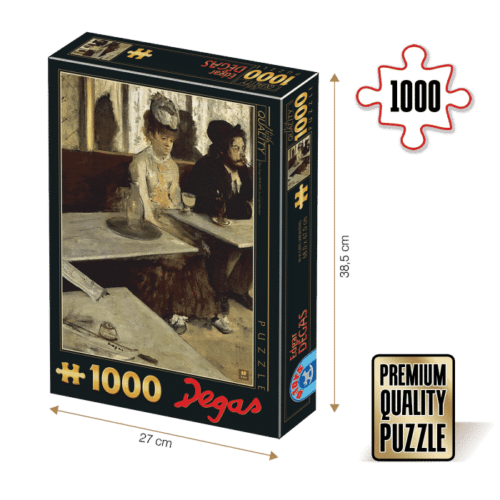 Puzzle adulți 1000 piese Edgar Degas - In a Café-0