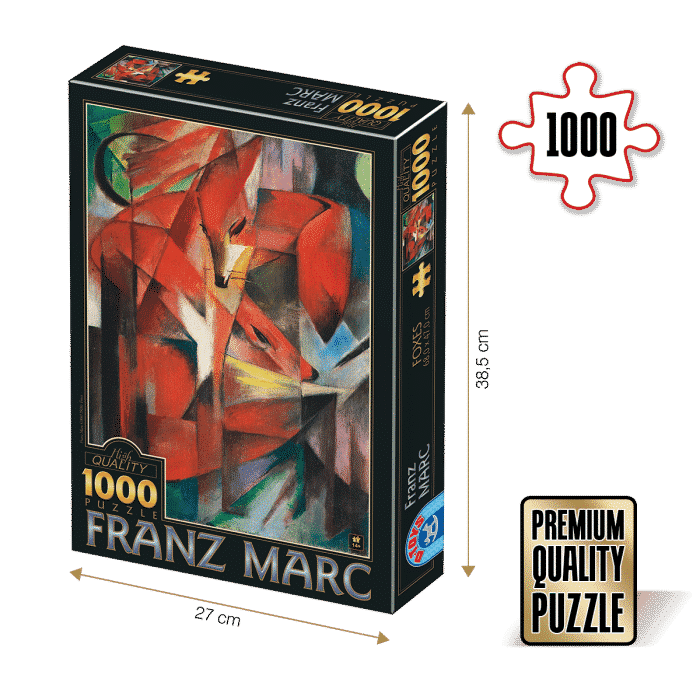 Puzzle adulti 1000 piese Franz Marc - Foxes/Vulpi -0
