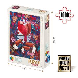 Puzzle adulți 1000 piese Kürti Andrea - Tropical - Păsări exotice-0