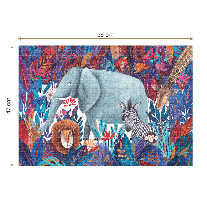 Puzzle adulți 1000 piese Kürti Andrea - Tropical - Animale exotice-34788