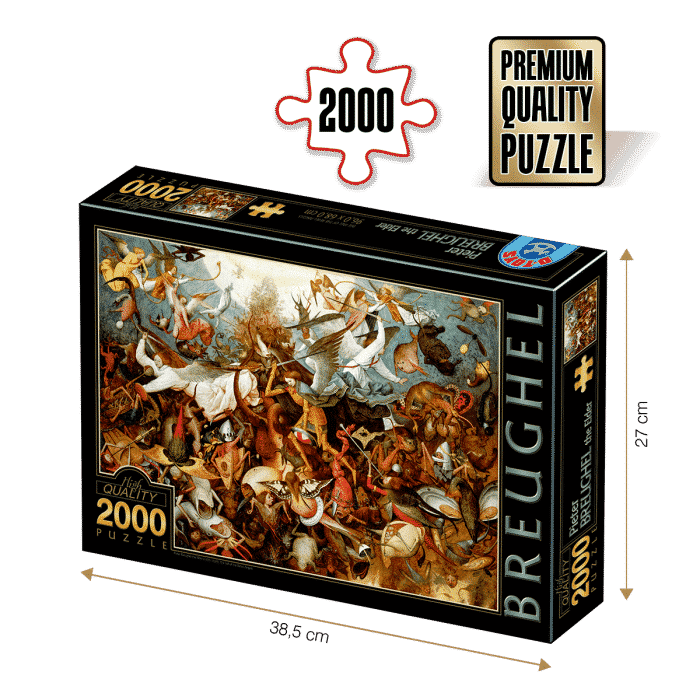Puzzle adulti 2000 piese Pieter Bruegel cel Bătrân - The Fall of Rebel Angels-0