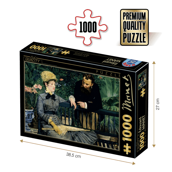 Puzzle adulti 1000 piese Édouard Manet - In the Conservatory/In sera-0