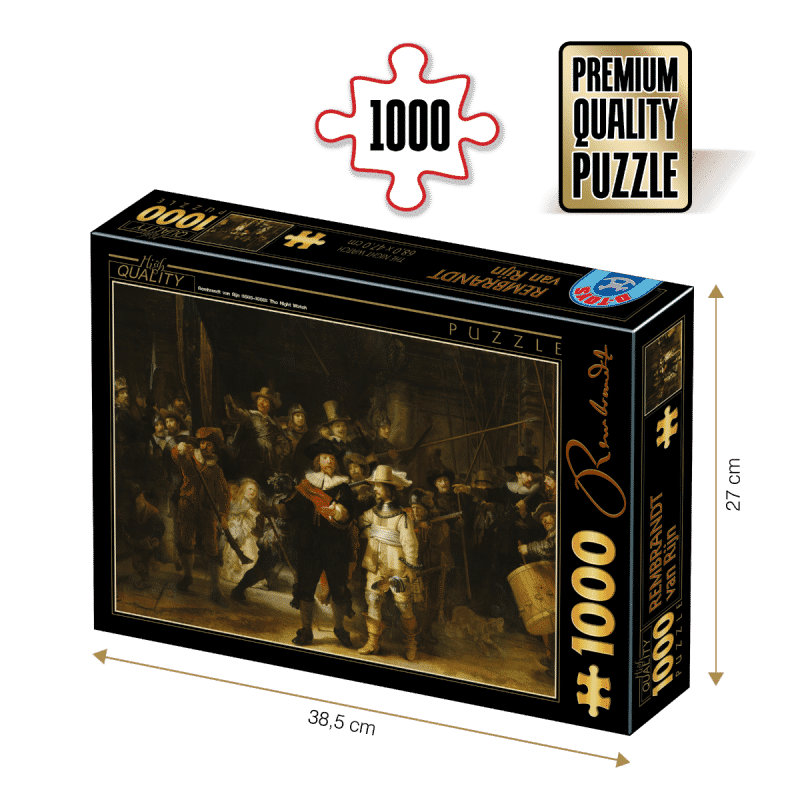 Puzzle Rembradt van Rijn - The Night Watch - 1000 Piese-0