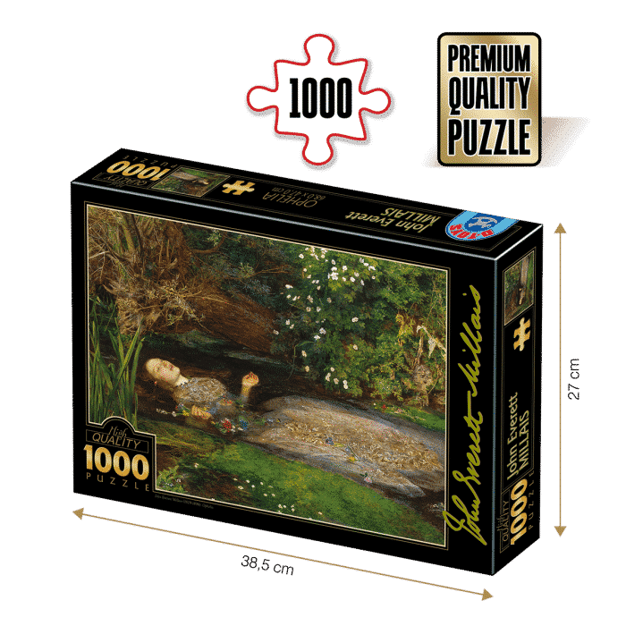 Puzzle adulti 1000 piese John Everett Millais - Ophelia -0
