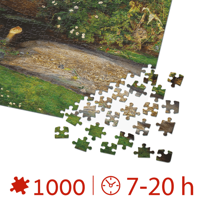 Puzzle adulti 1000 piese John Everett Millais - Ophelia -34649
