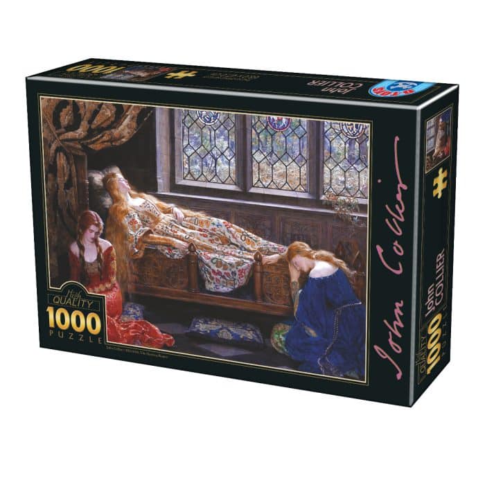 Puzzle adulți 1000 piese John Collier - The Sleeping Beauty / Frumoasa adormită-0