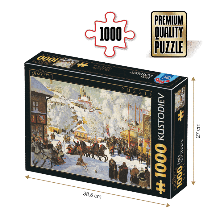 Puzzle adulti 1000 piese Boris Kustodiev - Maslenitsa -35626