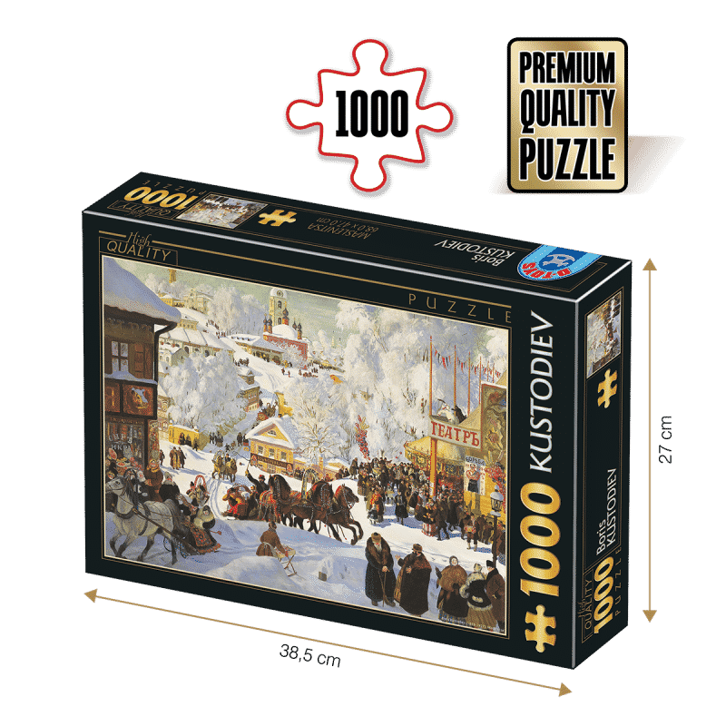 Puzzle adulti 1000 piese Boris Kustodiev - Maslenitsa -35626