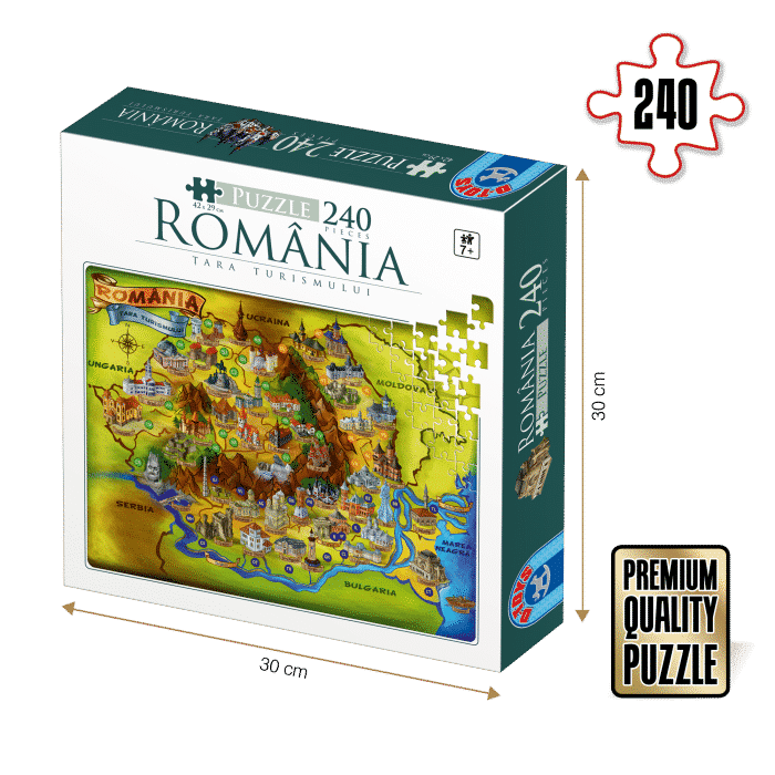 Puzzle copii 240 piese - România - Țara Turismului-0