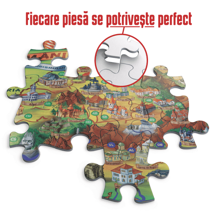 Puzzle copii 240 piese - România - Țara Turismului-34388