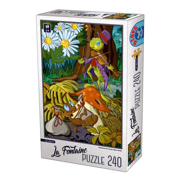 Puzzle - La Fontaine - Greierele şi furnica - 240 Piese-0