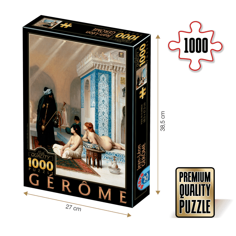 Puzzle adulti 1000 piese Jean-Léon Gérôme - Pool in a Harem-0