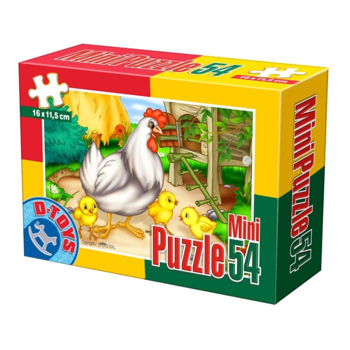 Mini Puzzle - Animale Domestice și Sălbatice - 54 Piese - 6-0