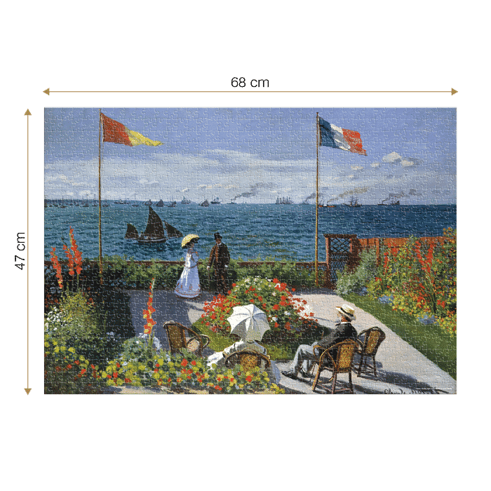 Puzzle adulti 1000 piese Claude Monet - Garden at Sainte-Adresse -34658