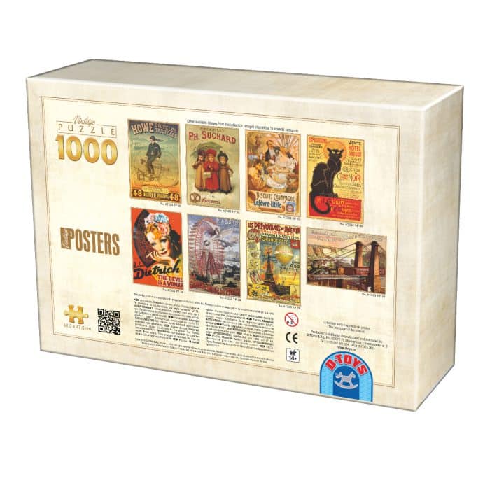 Puzzle adulți 1000 piese Vintage Posters - La grande roue de Paris-25620